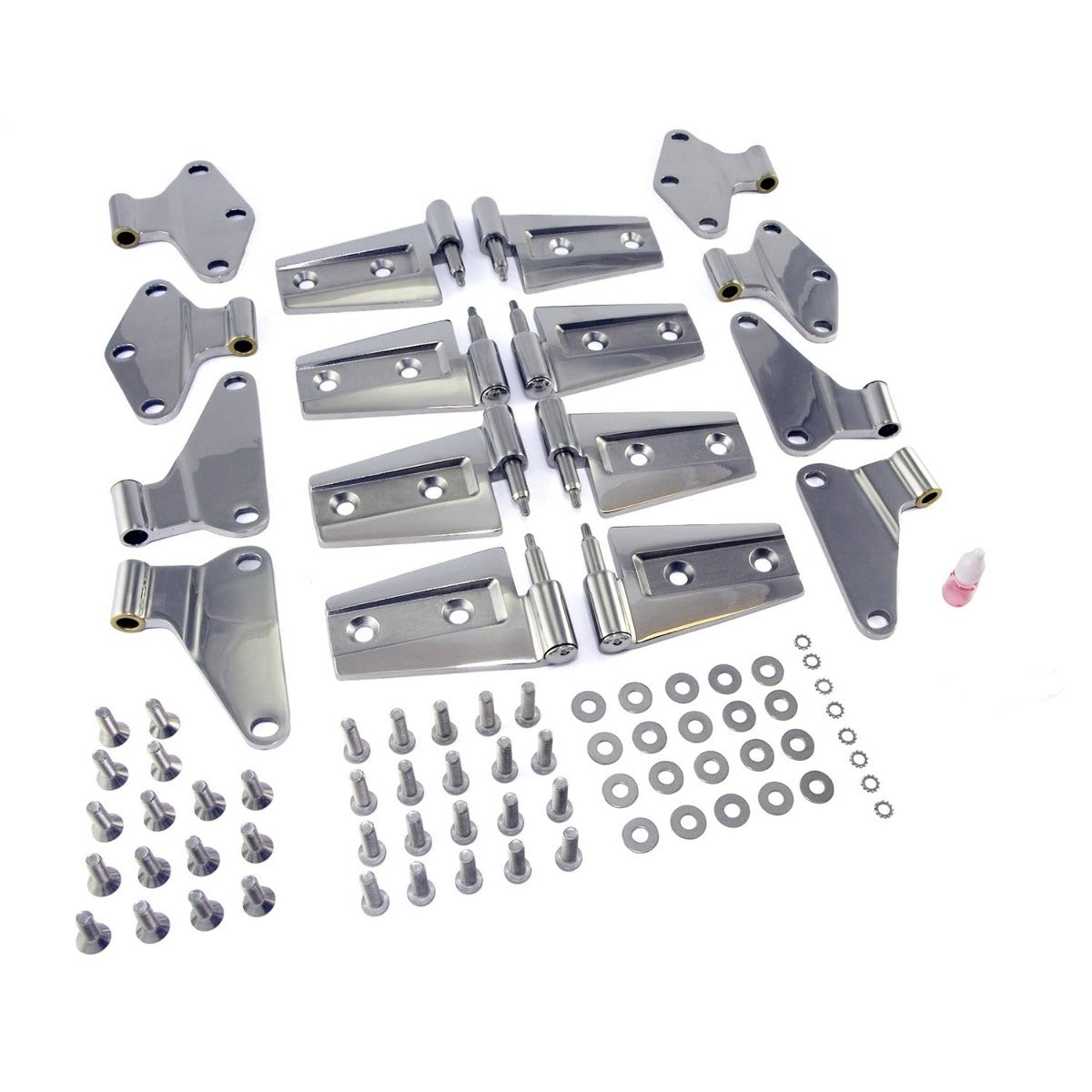 Rugged Ridge 11111.21 Door Hinge Kit; Stainless Steel; 07-17 Jeep Wrangler JKU