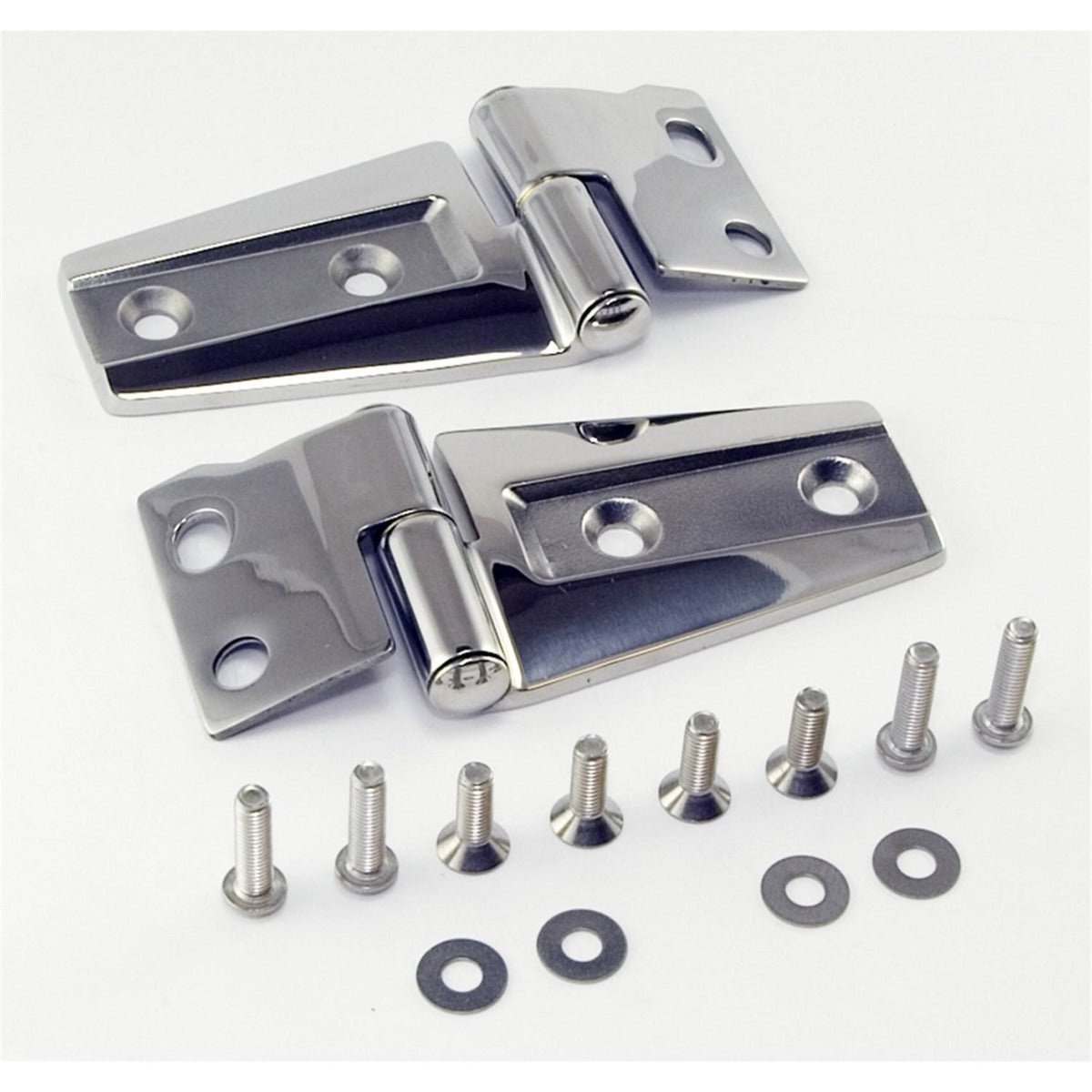 Rugged Ridge 11111.22 Hood Hinge Kit; Stainless Steel; 07-17 Jeep Wrangler JK