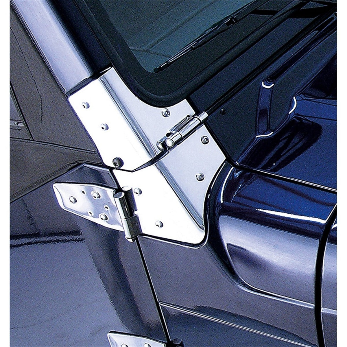 Rugged Ridge 11112.02 Windshield Hinges, Stainless Steel