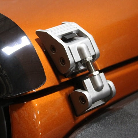 Rugged Ridge 11116.07 Hood Catches, Silver