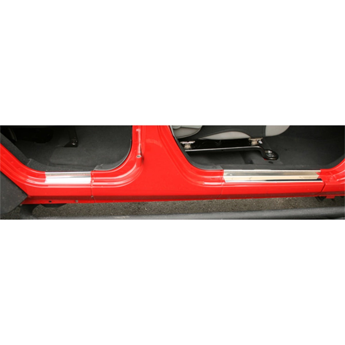 Rugged Ridge 11119.05 Door Entry Guards; Stainless Steel; 07-17 Jeep Wrangler JKU