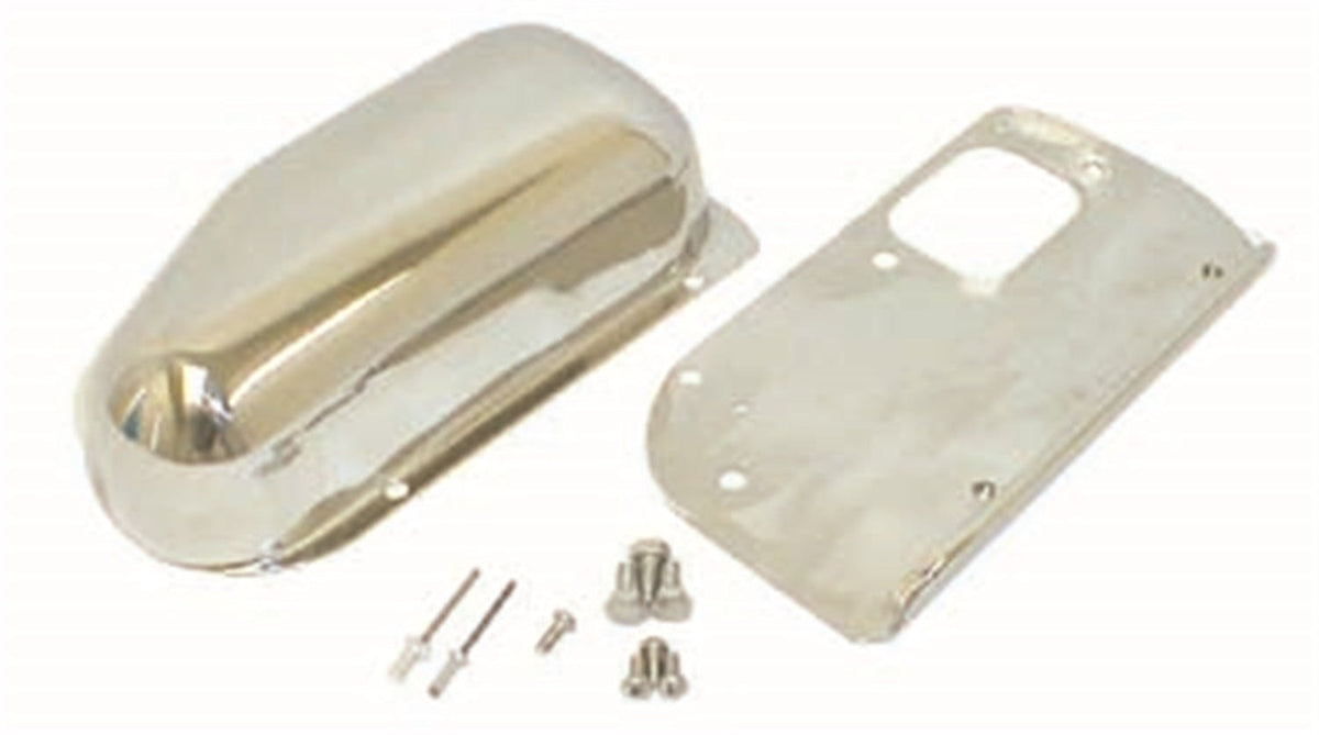 Rugged Ridge 11122.02 Wiper Motor Cover Kit; Stainless Steel; 76-86 Jeep CJ Models