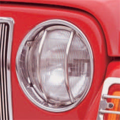Rugged Ridge 11142.01 Headlight Euro Guard Kit; Stainless Steel; 97-06 Jeep Wrangler TJ