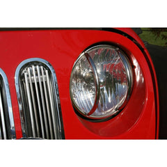 Rugged Ridge 11142.04 Headlight Euro Guard Kit; Stainless Steel; 07-17 Jeep Wrangler JK