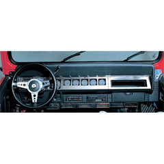 Rugged Ridge 11144.01 Dash Overlay Kit; Stainless Steel; 87-95 Jeep Wrangler YJ