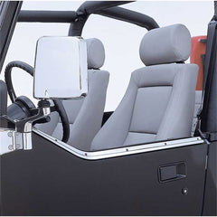 Rugged Ridge 11146.01 Half Door Retaining Channel; Stainless Steel; 87-95 Jeep Wrangler YJ