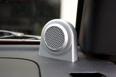 Rugged Ridge 11151.11 Tweeter Speaker Enclosures; Brushed Silver; 07-10 Jeep Wrangler JK