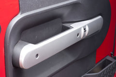 Rugged Ridge 11151.16 Front Door Handle Trim, Brushed Silver