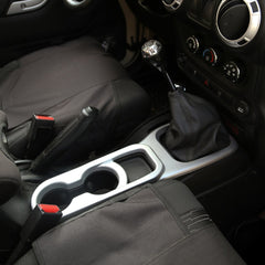 Rugged Ridge 11152.23 Center Cup Console; Brushed Silver; Manual; 11-17 Jeep Wrangler JK