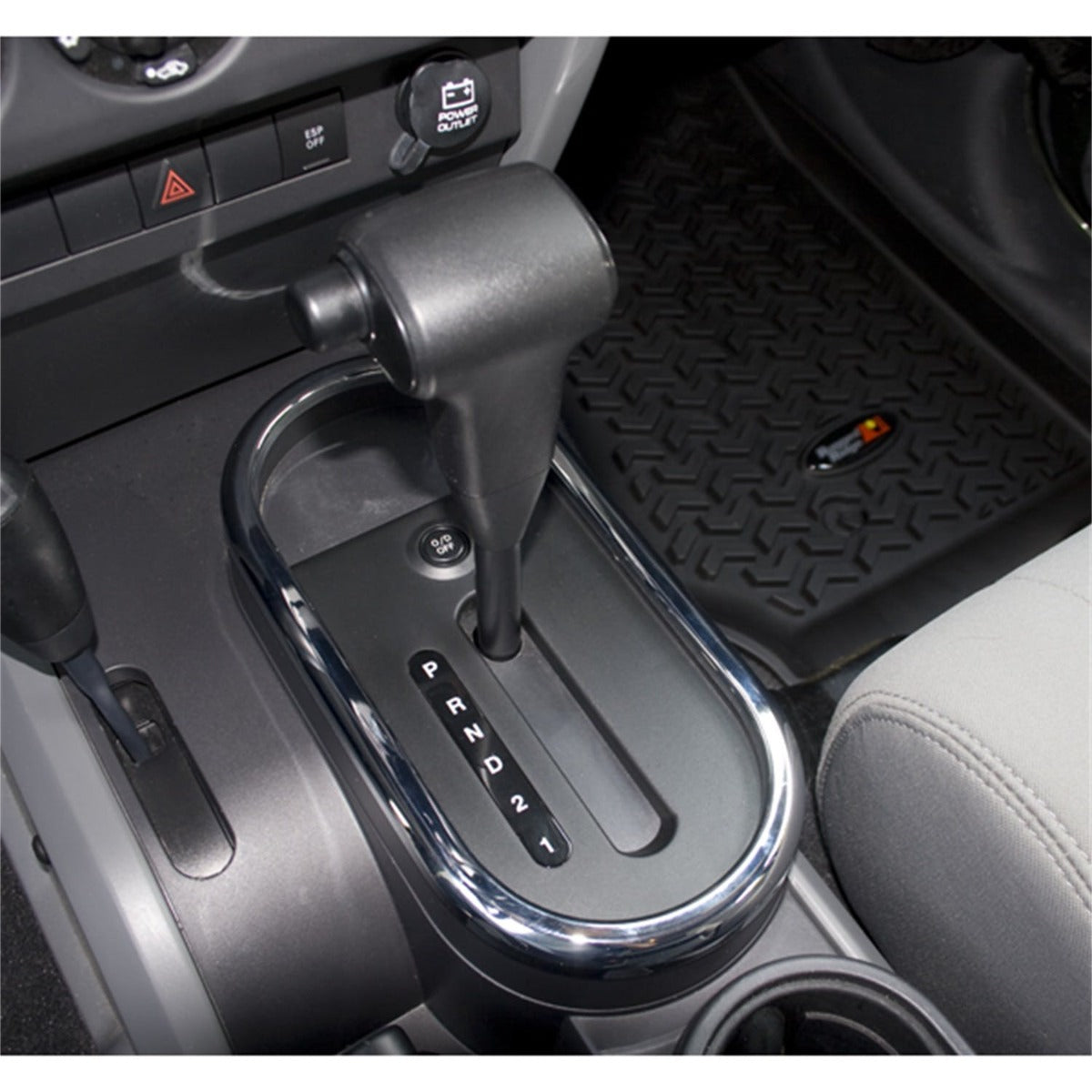 Rugged Ridge 11156.02 Transmission Shifter Trim, Chrome Automatic