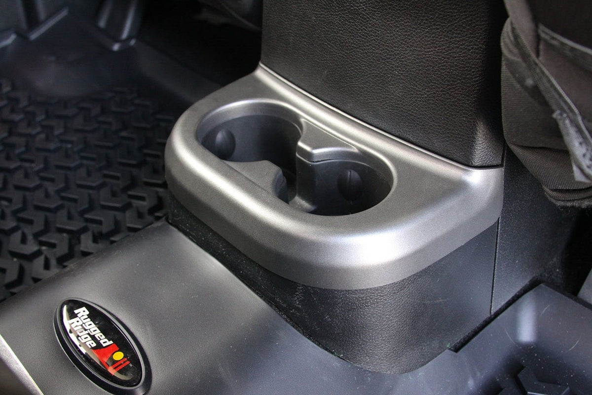 Rugged Ridge 11157.18 Center Cup Console, Charcoal, 2nd Row