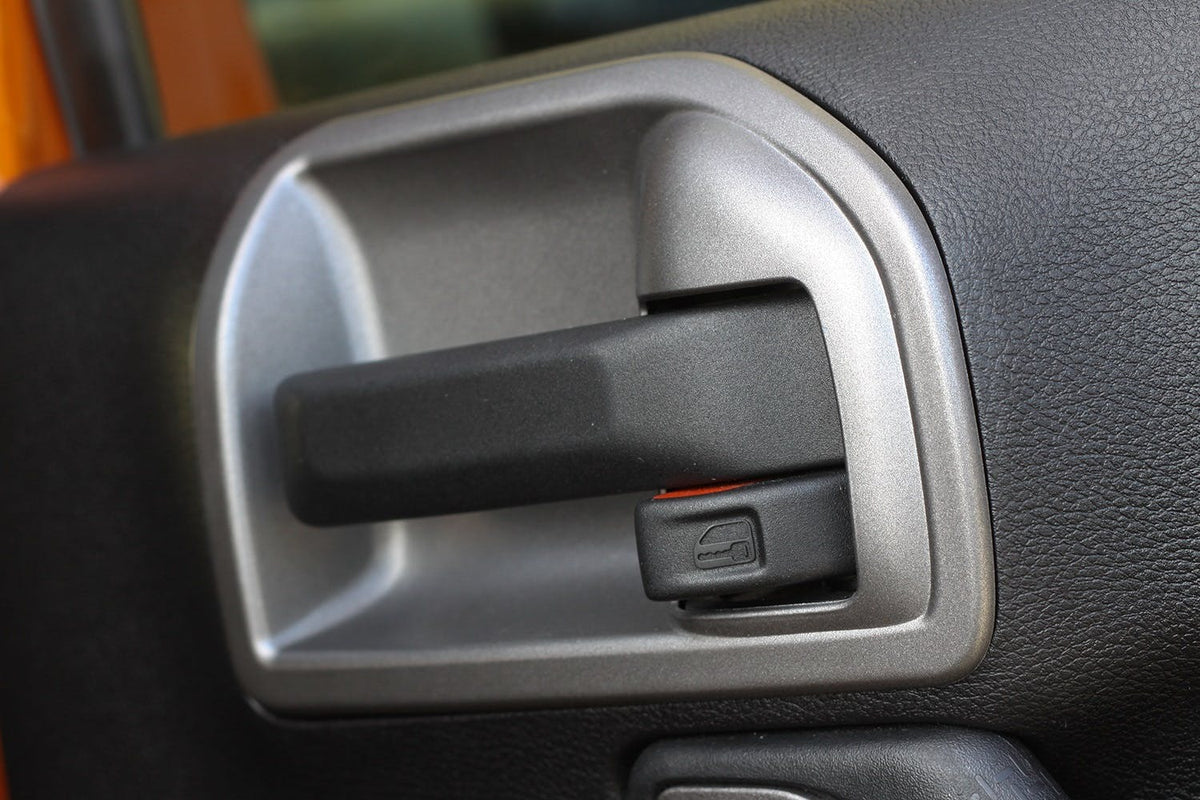 Rugged Ridge 11157.20 Door Latch Trim; Charcoal; 11-17 Jeep Wrangler JK