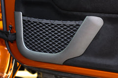 Rugged Ridge 11157.21 Front Charcoal Door Net Trim; 11-17 Jeep Wrangler JK