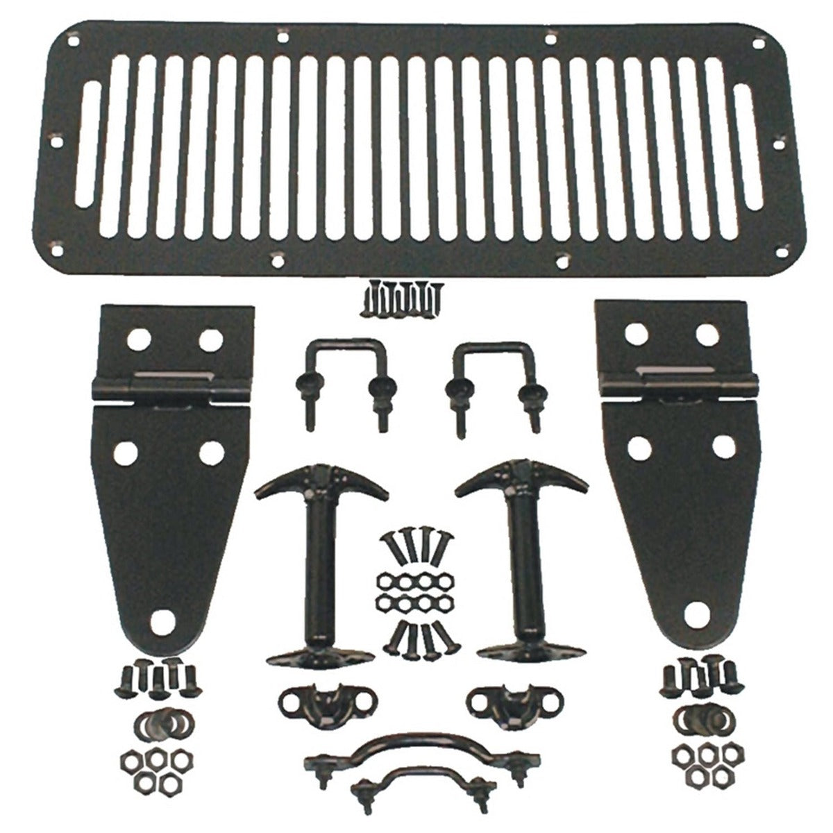 Rugged Ridge 11201.01 Hood Kit, Black