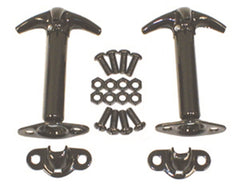 Rugged Ridge 11210.01 Hood Catch Kit; Black; 41-95 Jeep CJ/Wrangler YJ
