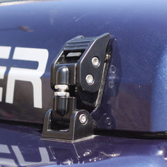 Rugged Ridge 11210.15 Hood Catches; Black Aluminum; 97-06 Jeep Wrangler TJ