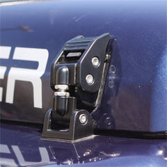 Rugged Ridge 11210.15 Hood Catches; Black Aluminum; 97-06 Jeep Wrangler TJ