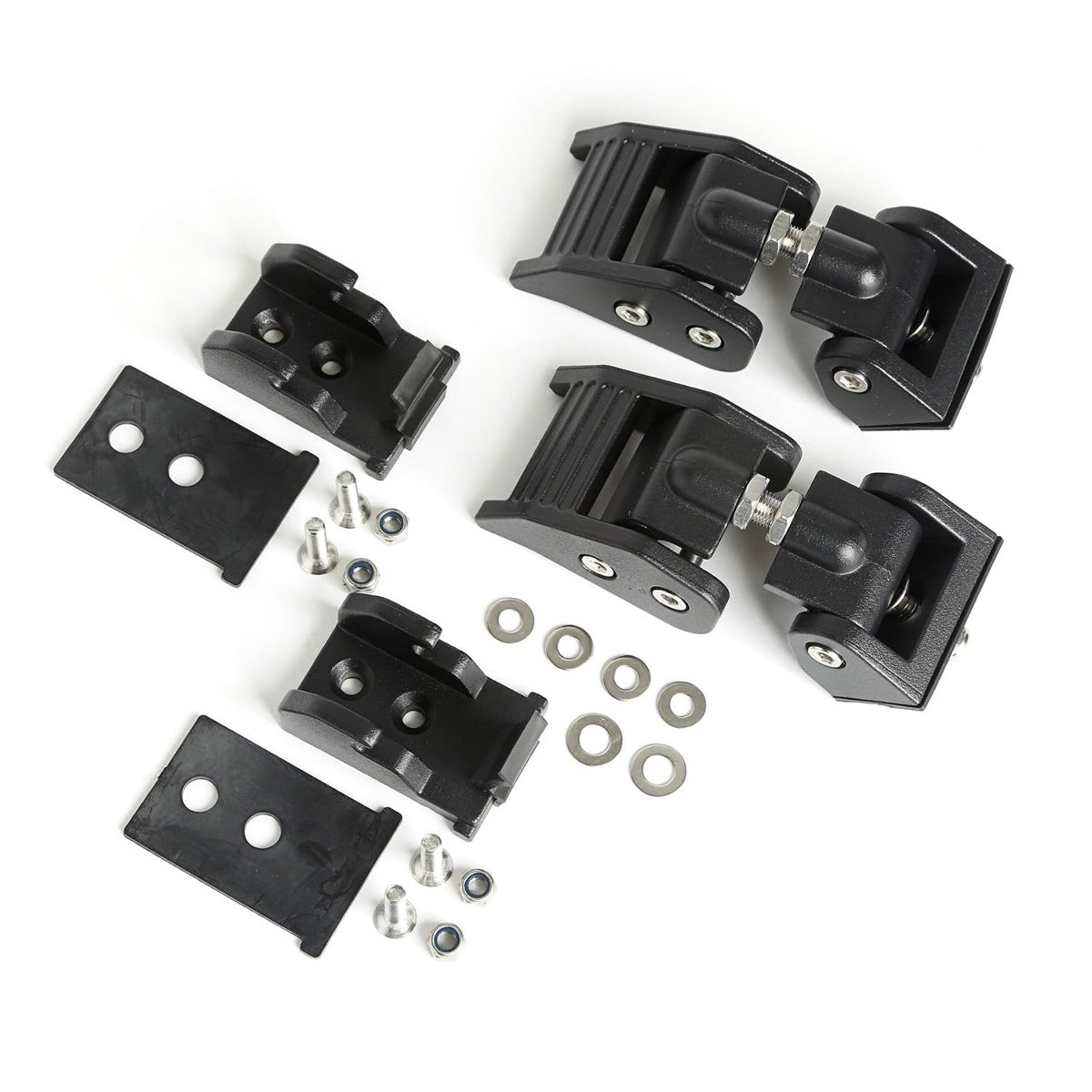 Rugged Ridge 11210.18 Hood Catches; Textured Black; 97-06 Jeep Wrangler TJ