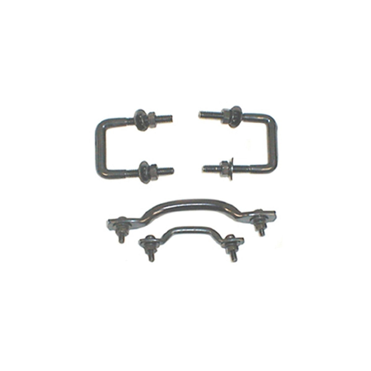 Rugged Ridge 11211.01 Windshield Tie Down Kit; Black; 55-95 Jeep CJ/Wrangler YJ