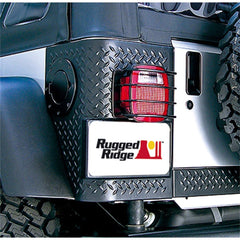 Rugged Ridge 11226.01 Euro Tail Light Guards; Black; 76-06 Jeep CJ/Wrangler YJ/TJ