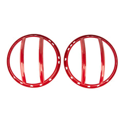 Rugged Ridge 11230.17 Elite; Pivotal Headlight Euro Guard; Red; 07-17 Jeep Wrangler JK