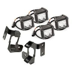 Rugged Ridge 11232.18 A-Pillar Light Mount Kit, Black, Dual Cube