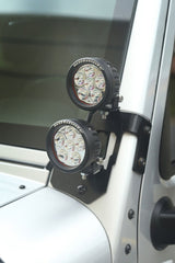 Rugged Ridge 11232.30 A Pillar Light Mount; Semi-Gloss Black; 07-17 Jeep Wrangler JK