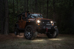 Rugged Ridge 11232.39 LED Rock Light Kit; 4-Piece; White; 07-17 JK