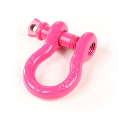 Rugged Ridge 11235.09 D-Ring Shackles; 3/4-Inch; Pink; Steel; Pair
