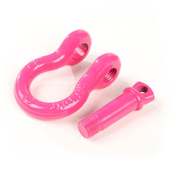 Rugged Ridge 11235.09 D-Ring Shackles; 3/4-Inch; Pink; Steel; Pair