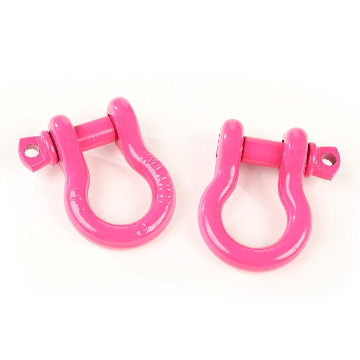 Rugged Ridge 11235.09 D-Ring Shackles; 3/4-Inch; Pink; Steel; Pair