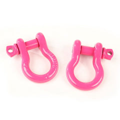 Rugged Ridge 11235.09 D-Ring Shackles; 3/4-Inch; Pink; Steel; Pair