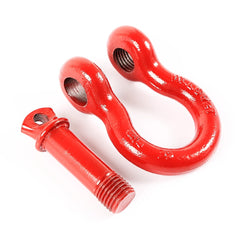 Rugged Ridge 11235.13 D-Ring Shackles; 7/8-Inch; Red; Steel; Pair