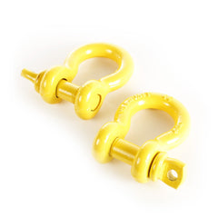 Rugged Ridge 11235.15 D-Rings; 3/4-Inch; Yellow; Pair