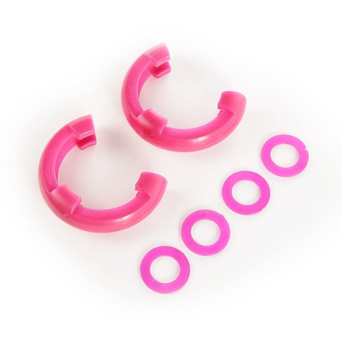 Rugged Ridge 11235.34 D-Shackle Isolator Kit; Pink Pair; 3/4-Inch