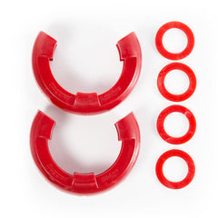 Rugged Ridge 11235.41 D-Shackle Isolator Kit; Red Pair; 7/8-Inch