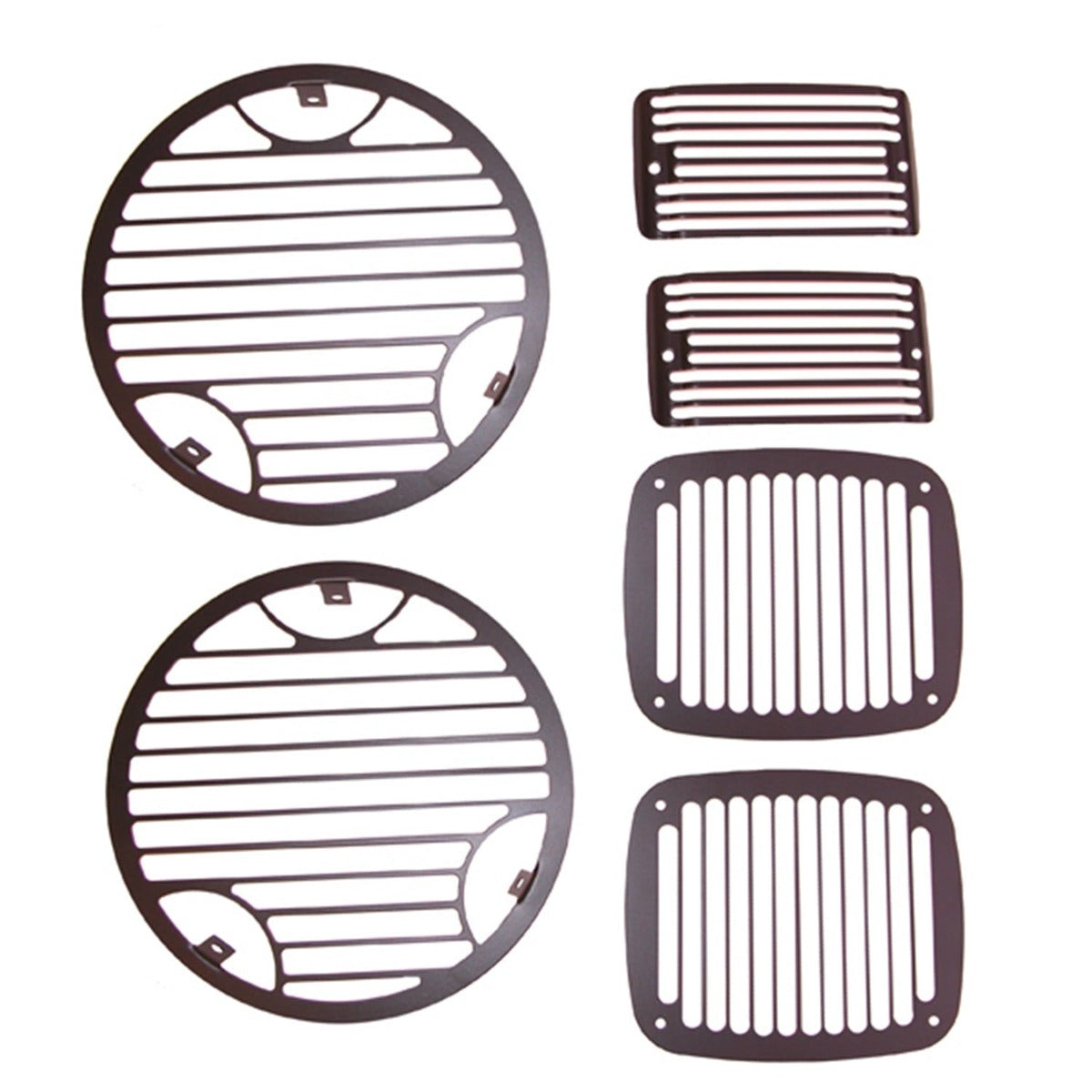 Rugged Ridge 11236.21 Stone Guard Set; Billet; 97-06 Jeep Wrangler TJ