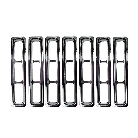 Rugged Ridge 11306.02 Grille Inserts; Chrome; 97-06 Jeep Wrangler TJ