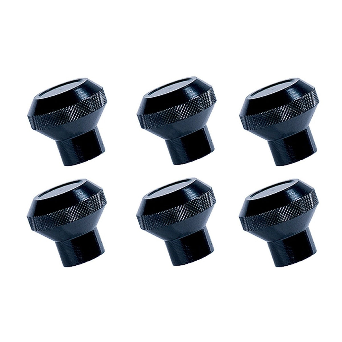 Rugged Ridge 11420.02 Billet Aluminum Dash Knob Set; Black; 76-86 Jeep CJ Models
