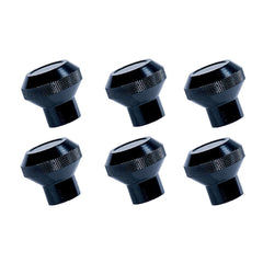 Rugged Ridge 11420.02 Billet Aluminum Dash Knob Set; Black; 76-86 Jeep CJ Models
