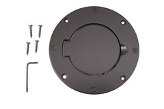 Rugged Ridge 11425.02 Non-Locking Gas Cap Door; Black; 97-06 Jeep Wrangler TJ