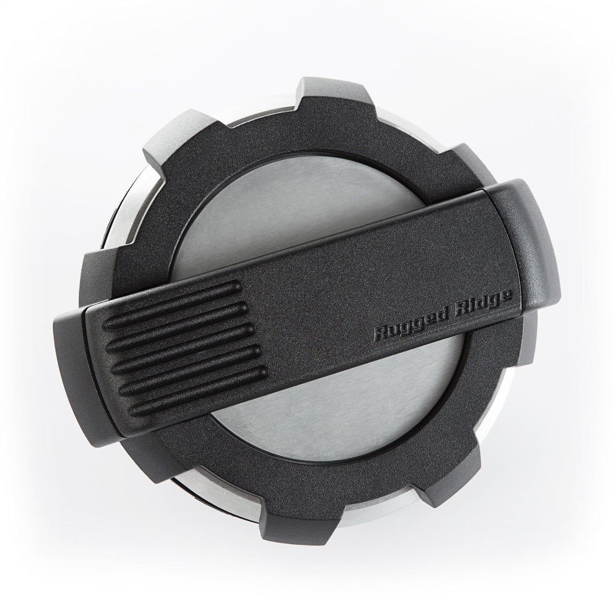 Rugged Ridge 11425.10 Elite Fuel Door; Non-Lock; Brushed Alum.; 07-17Jeep Wranlger JK