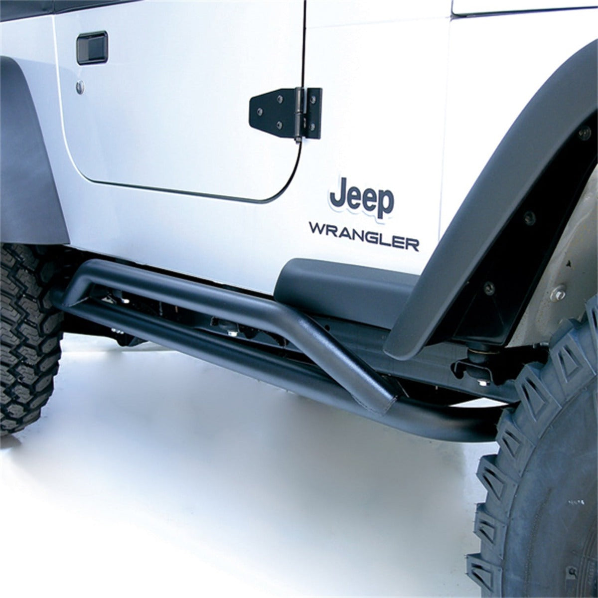 Rugged Ridge 11504.11 RRC Rocker Guards; Black; 87-06 Jeep Wrangler YJ/TJ