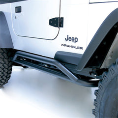 Rugged Ridge 11504.11 RRC Rocker Guards; Black; 87-06 Jeep Wrangler YJ/TJ