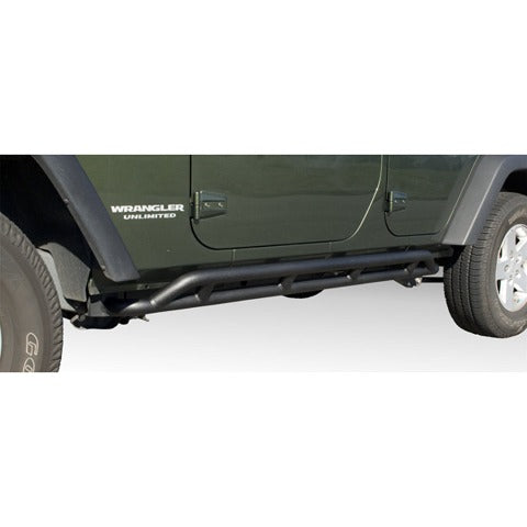 Rugged Ridge 11504.22 RRC Rocker Guards; Black; 07-17 Jeep Wrangler JKU