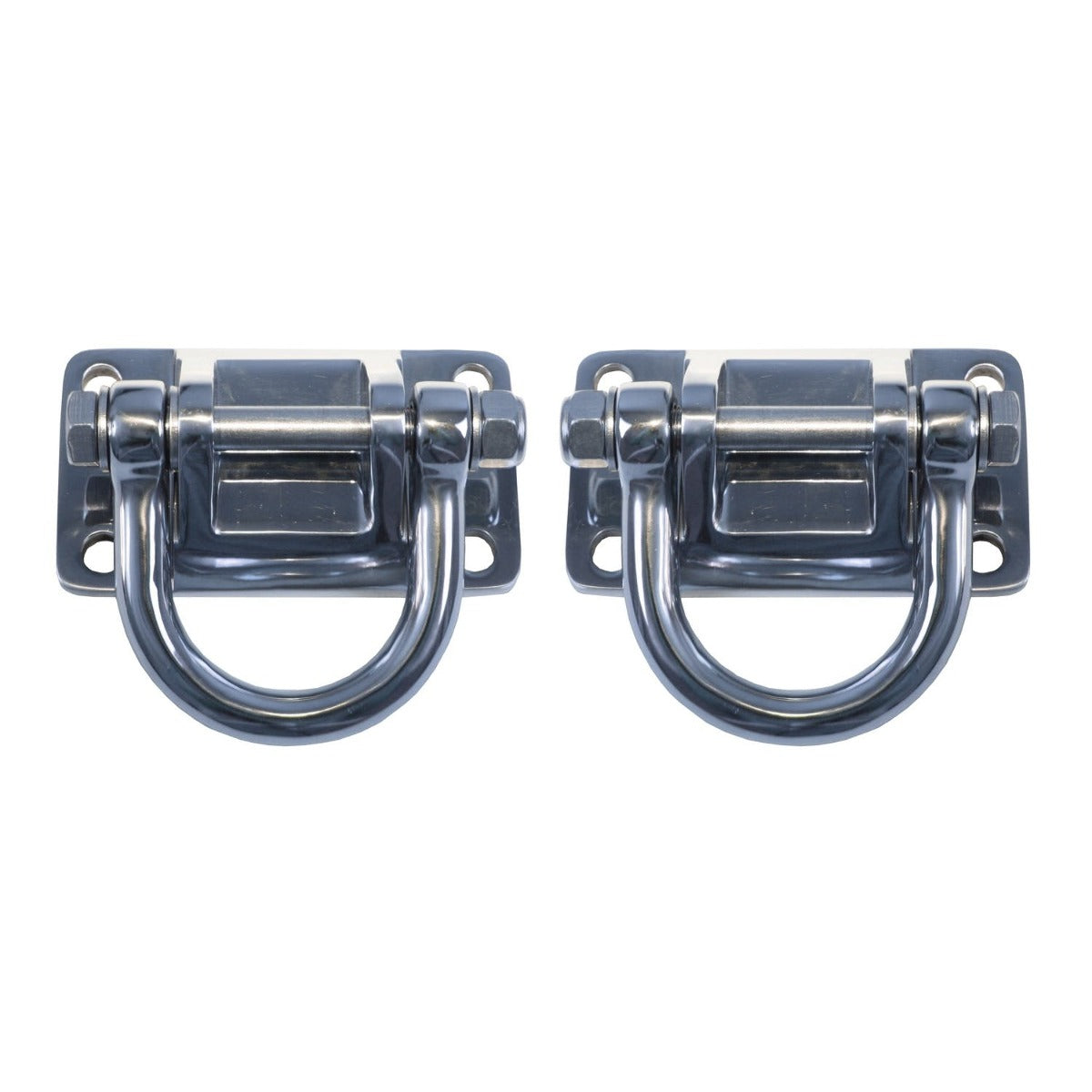 Rugged Ridge 11540.17 Polished Stainless Steel D-Rings; XHD Modular Front; Rear Bumper