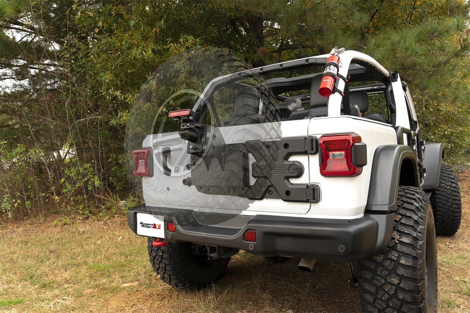 Rugged Ridge 11546.55 Spartacus HD Tire Carrier, Kit, 18-19 Jeep Wrangler JL