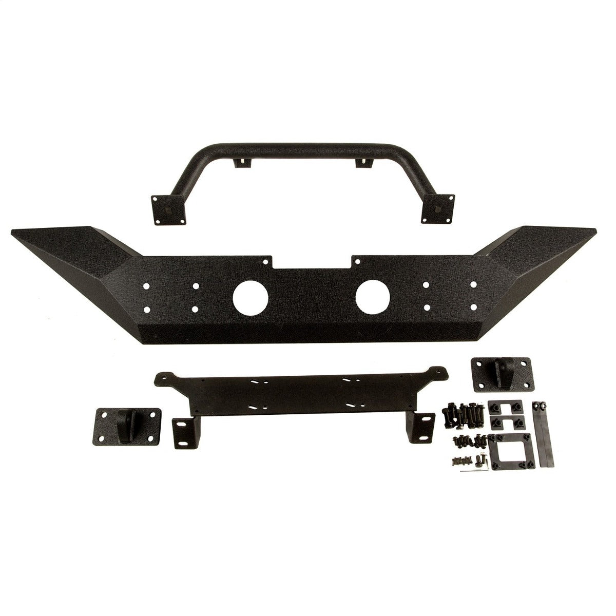Rugged Ridge 11548.01 Spartan Front Bumper, High Clearance Ends, With Overrider