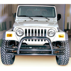 Rugged Ridge 11560.01 Double Tube Front Bumper w/ Hoop, 3in