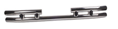 Rugged Ridge 11573.03 Double Tube Rear Bumper; 3 Inch; Stainless Steel; 87-06 Wrangler YJ/TJ
